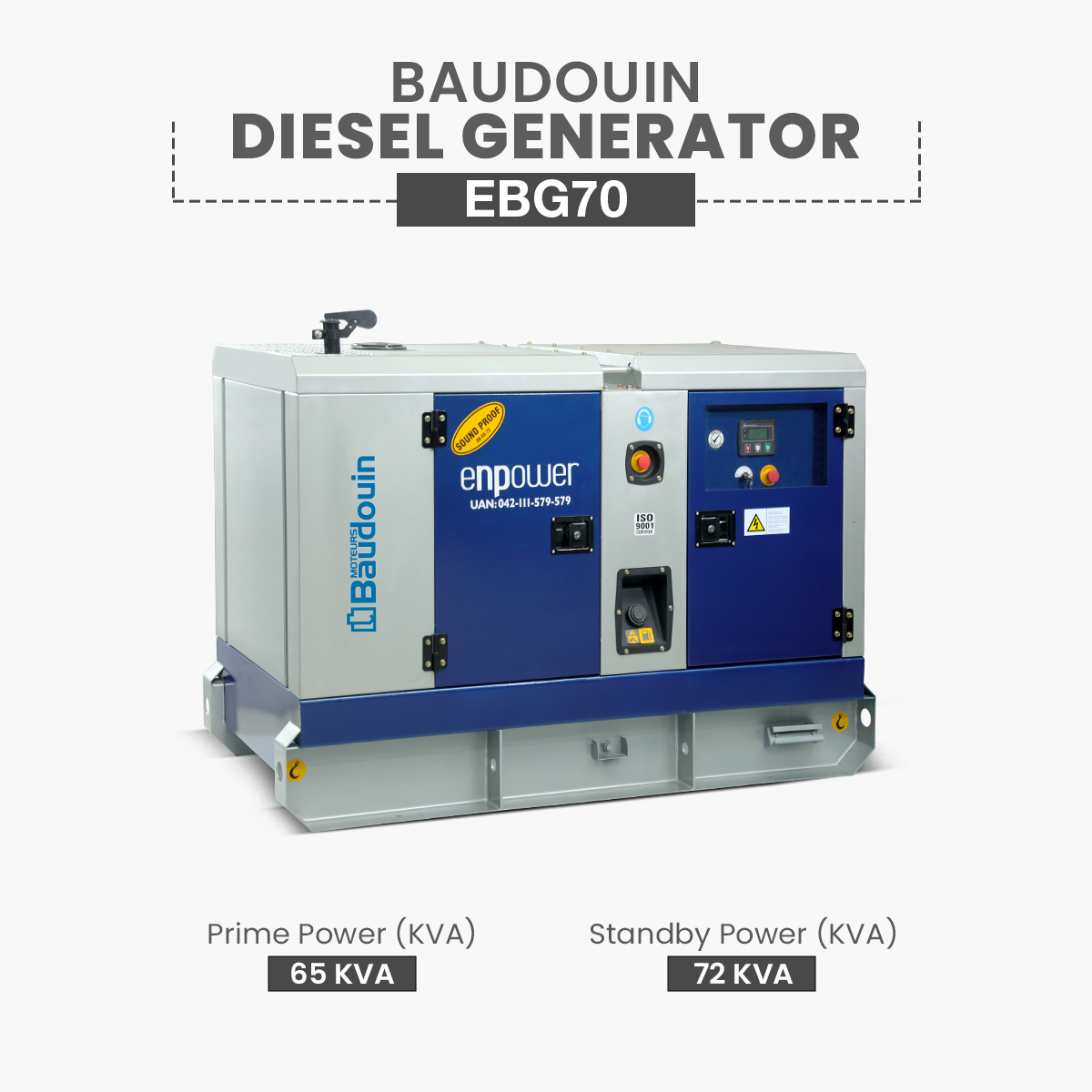 EBG70 EBG70 - 72 KVA - Baudouin - Image 1