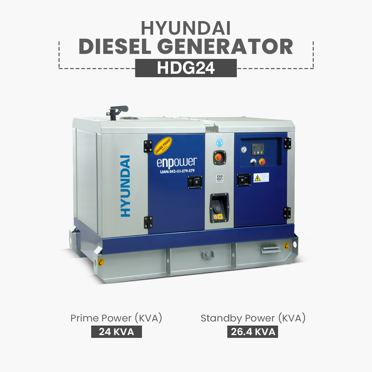 HDG24 HDG24 - 24 KVA - Hyundai - Image 1